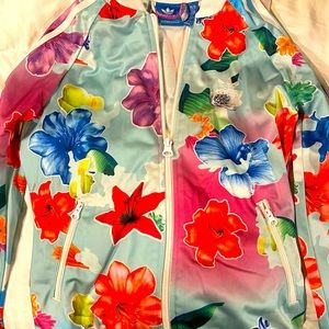 Girls adidas sports jacket in floral